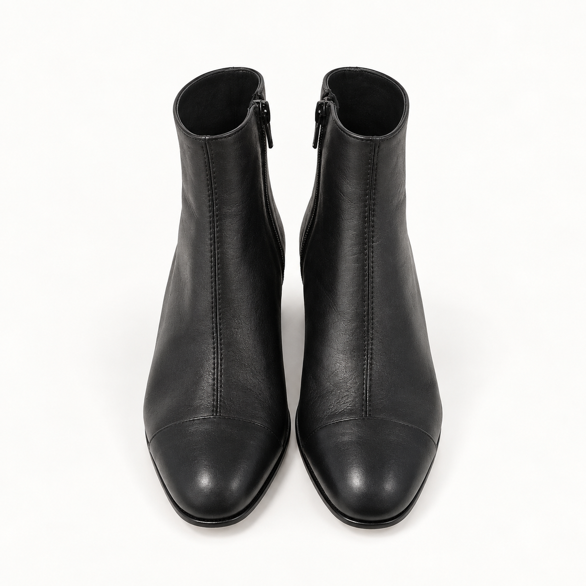 Bottine Andy cubain en cuir de veau souple noir