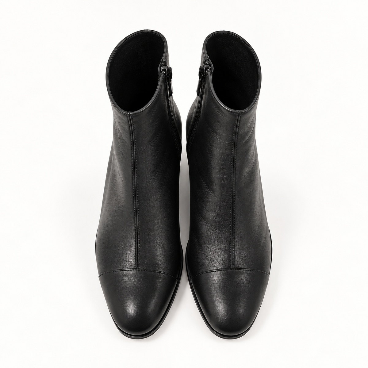 Bottine Andy cubain en cuir de veau souple noir