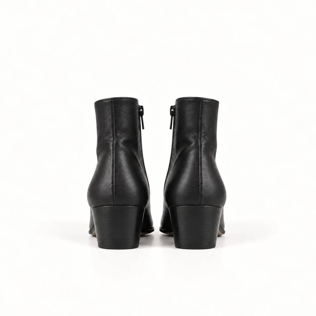 Bottine Andy cubain en cuir de veau souple noir