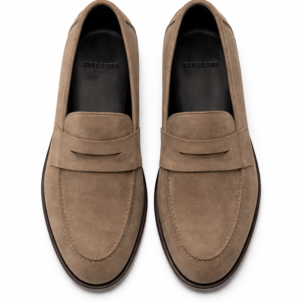 Mocassin Rudolph en veau velours Taupe