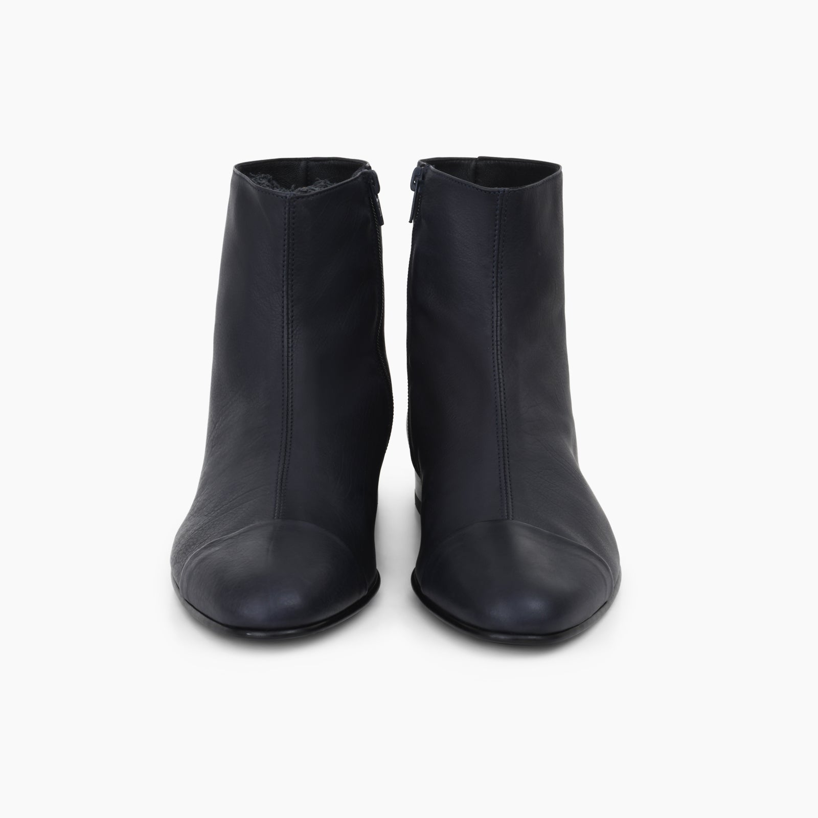 Bottine Andy en cuir de veau souple bleu