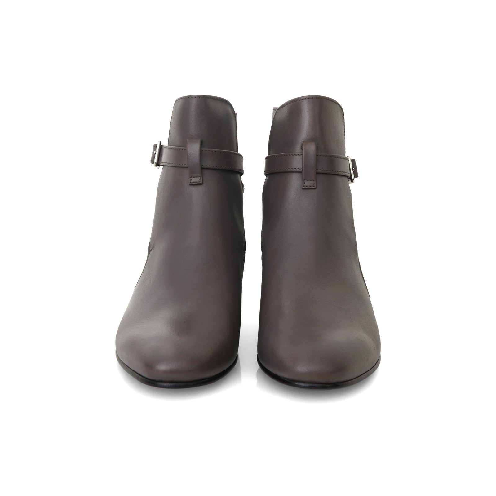 Bottine Kate en cuir de veau lisse gris