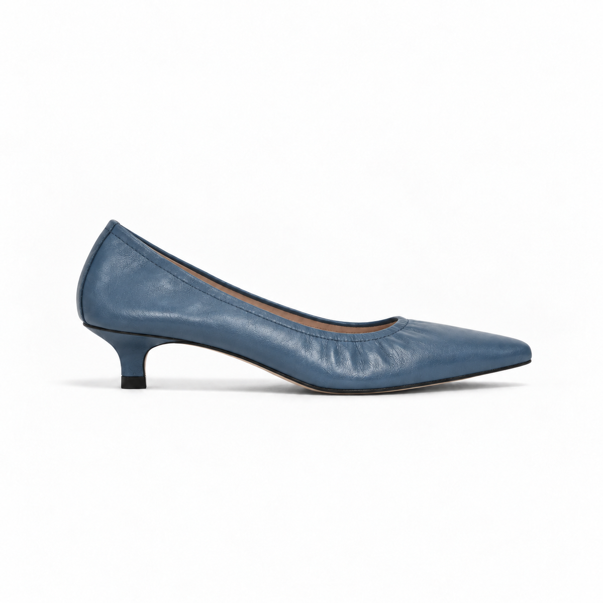 PRECOMMANDE LIVRAISON NOVEMBRE : Escarpins Alice en cuir de veau souple jeans