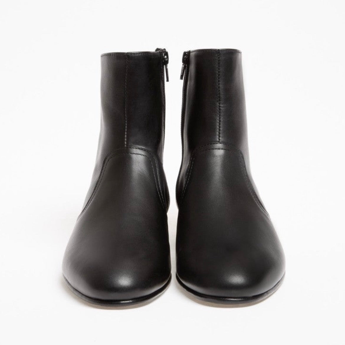Bottine Jonathan en cuir de veau lisse noir