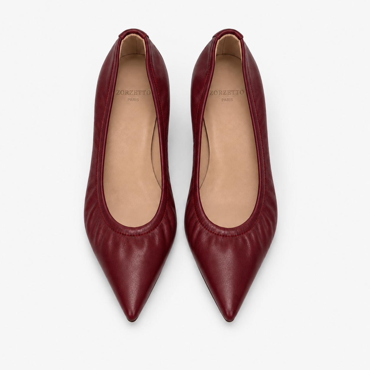 Escarpins Alice en cuir de veau souple Bordeaux