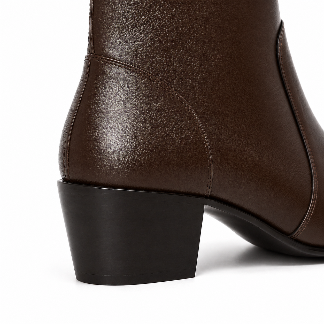 Bottine Maria en cuir de veau lisse chocolat