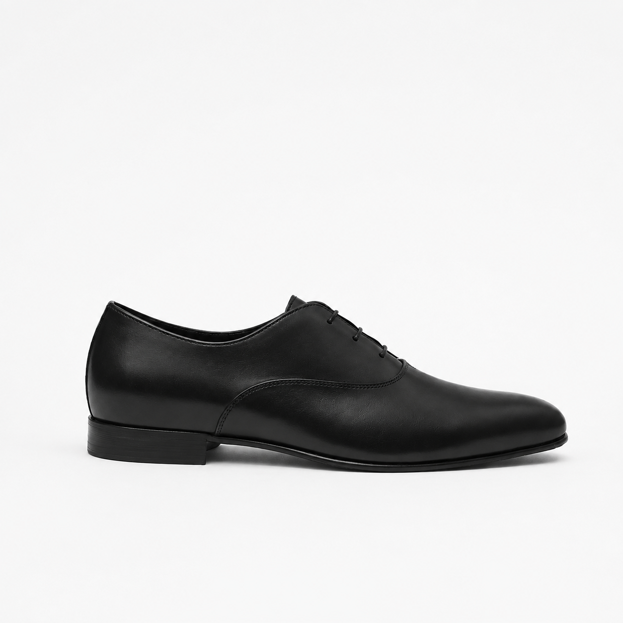 Richelieu Charles en cuir de veau lisse noir