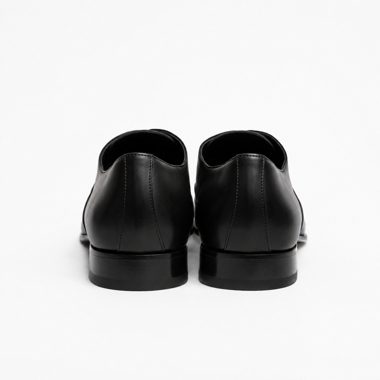 Richelieu Charles en cuir de veau lisse noir