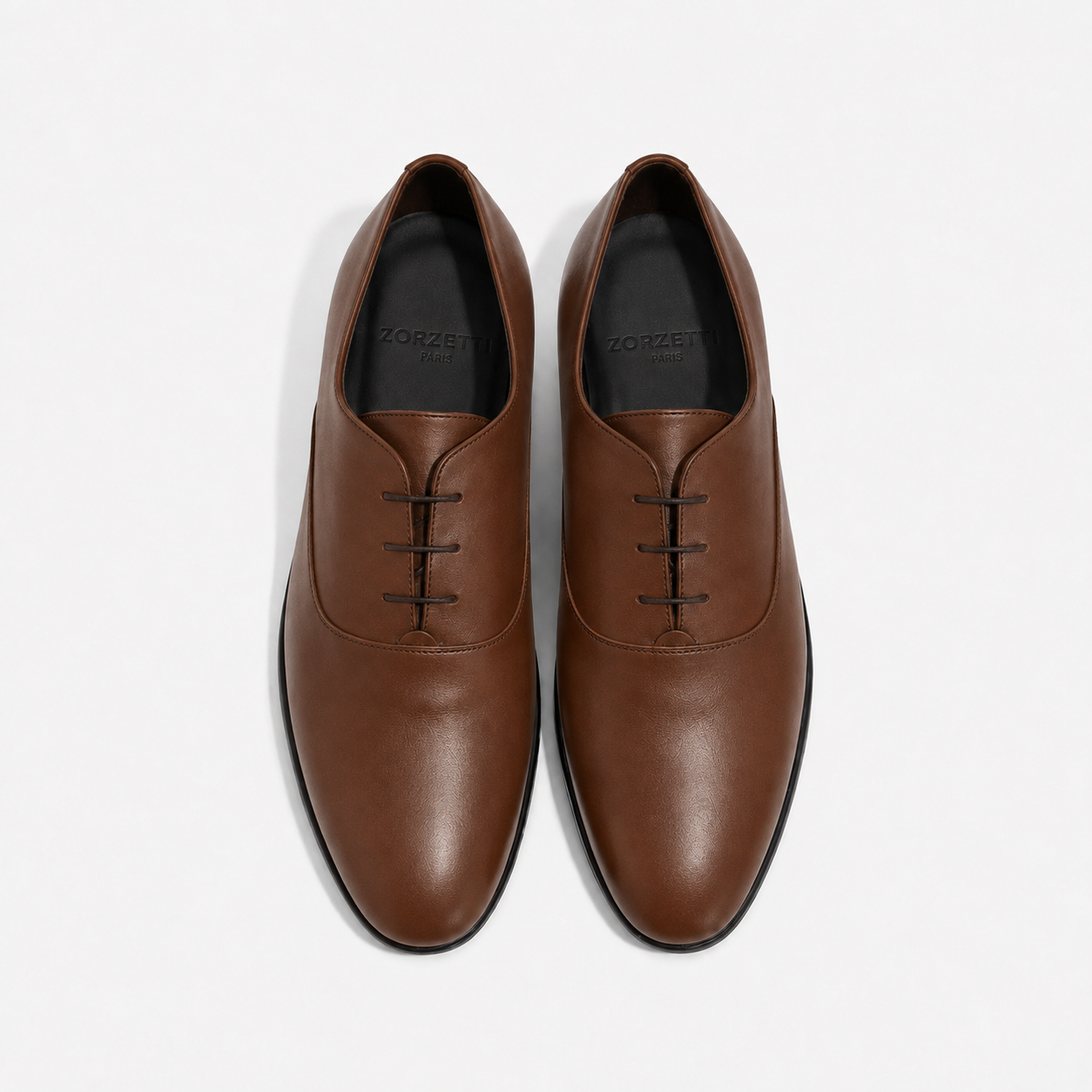 Richelieu Charles en cuir de veau lisse chocolat