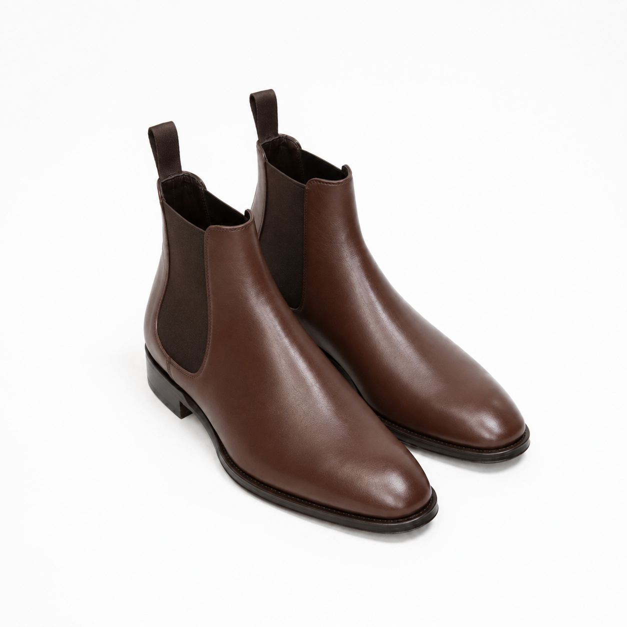 Bottine Jason en cuir de veau lisse chocolat