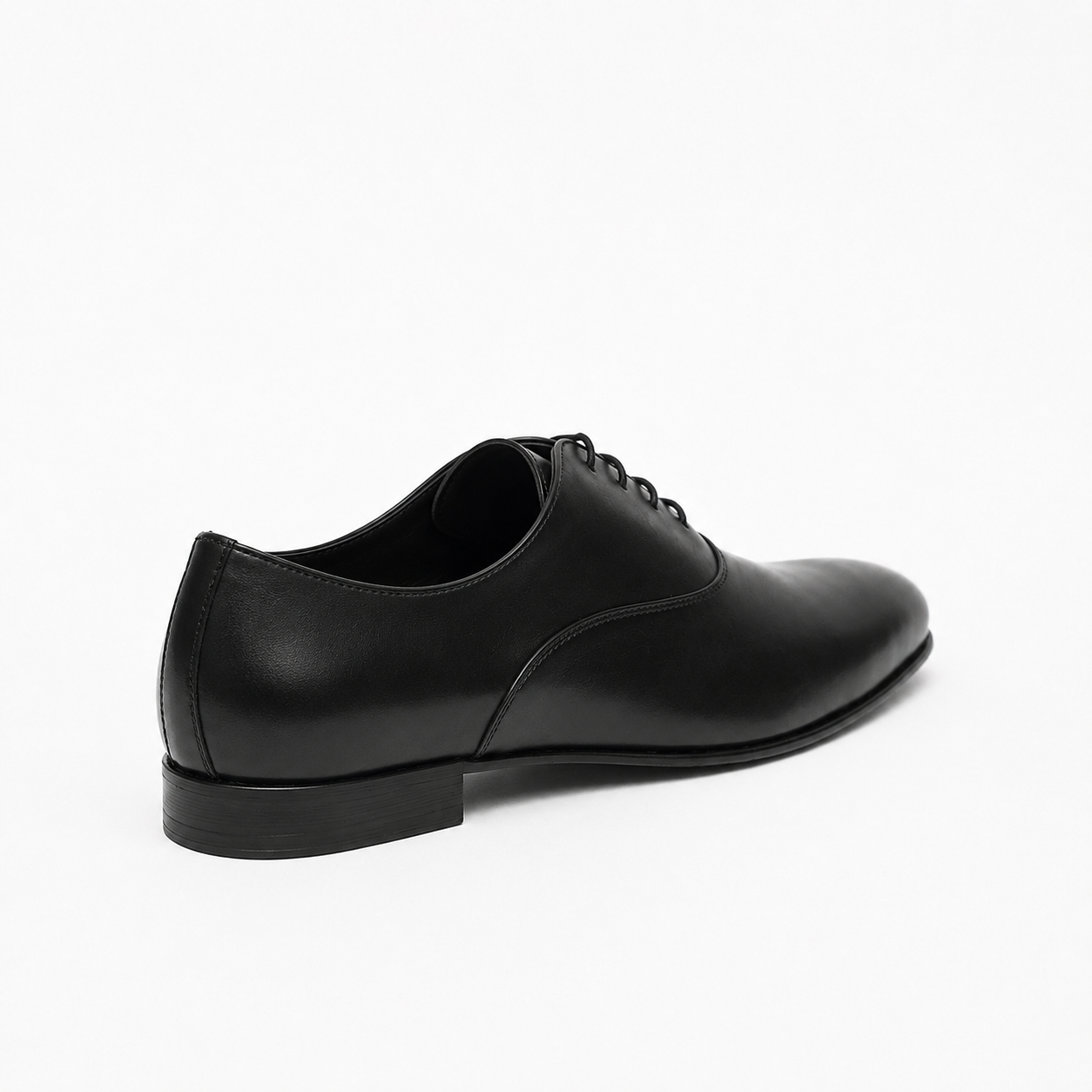 Richelieu Charles en cuir de veau lisse noir