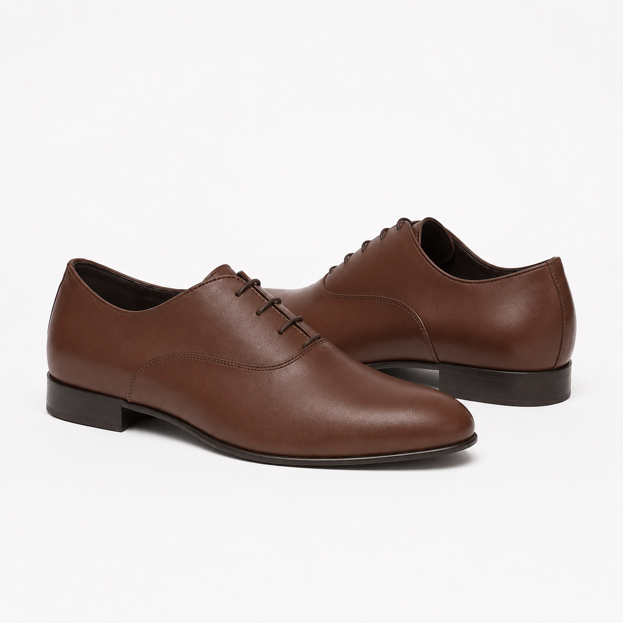 Richelieu Charles en cuir de veau lisse chocolat