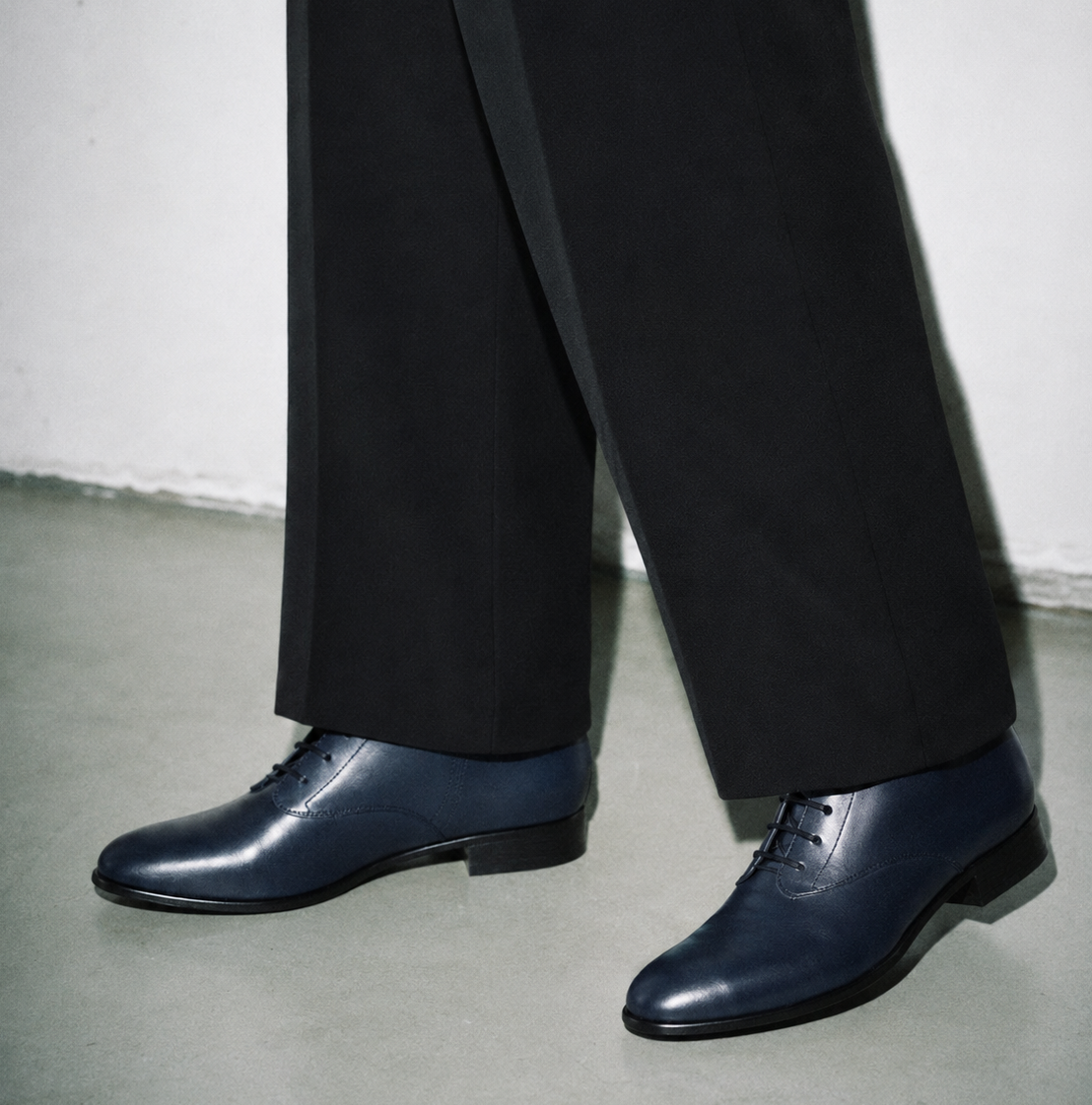 Collection Keren Ann x Zorzetto - Bottine Ines en cuir de veau lisse bleu