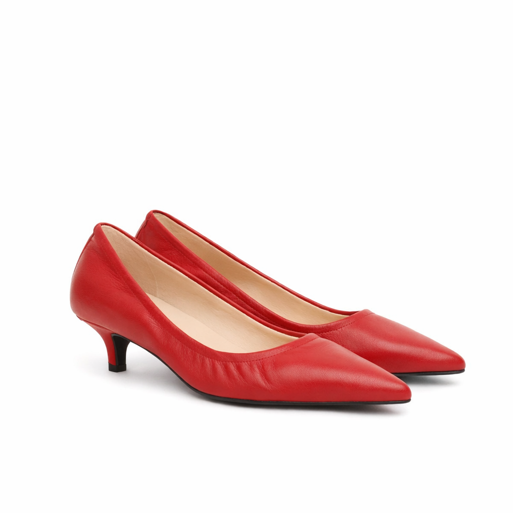 PRÉCOMMANDE - ESCARPINS ALICE EN CUIR DE VEAU SOUPLE ROUGE