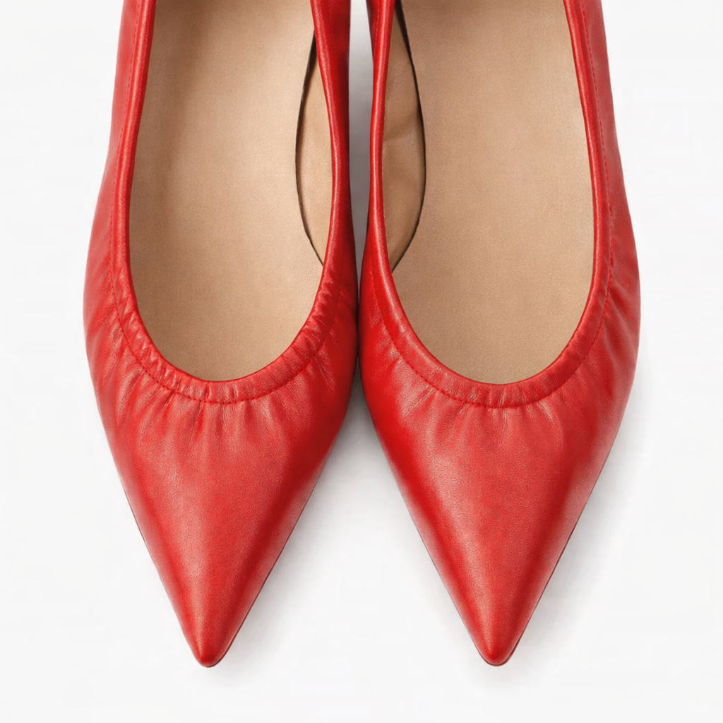 PRÉCOMMANDE - ESCARPINS ALICE EN CUIR DE VEAU SOUPLE ROUGE