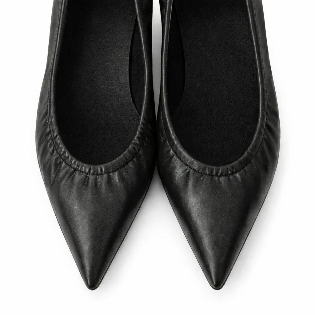 Escarpins Alice en cuir de veau souple Noir