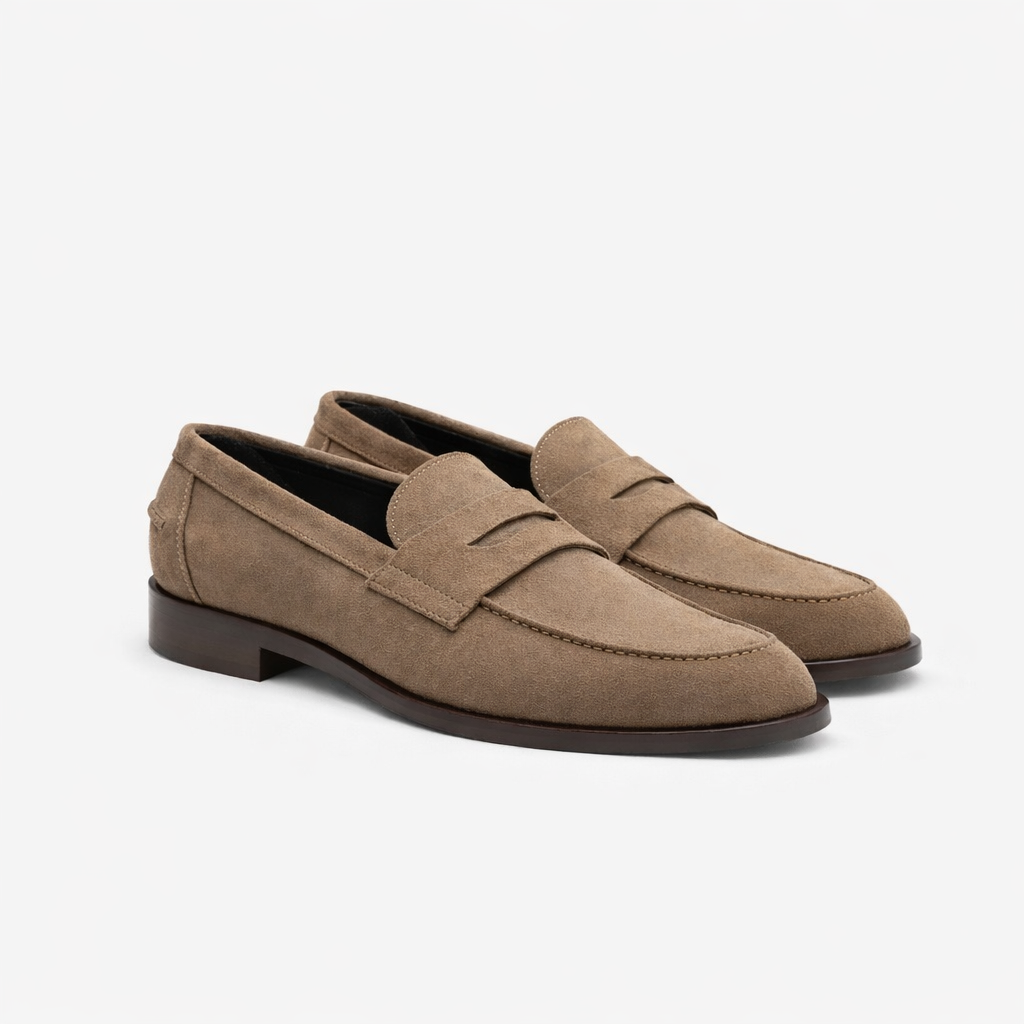 Mocassin Rudolph en veau velours Taupe