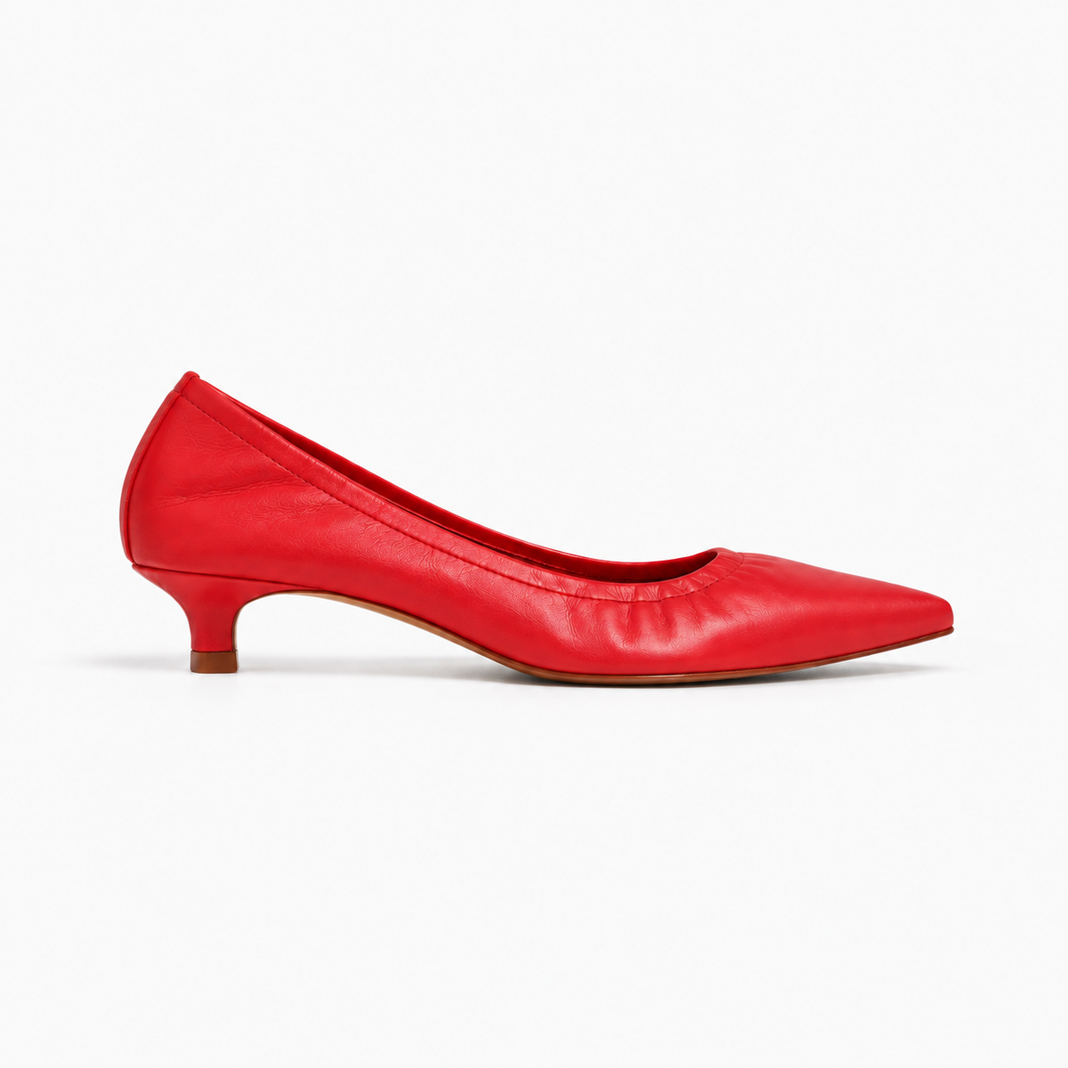 Escarpins Alice en cuir de veau souple Rouge