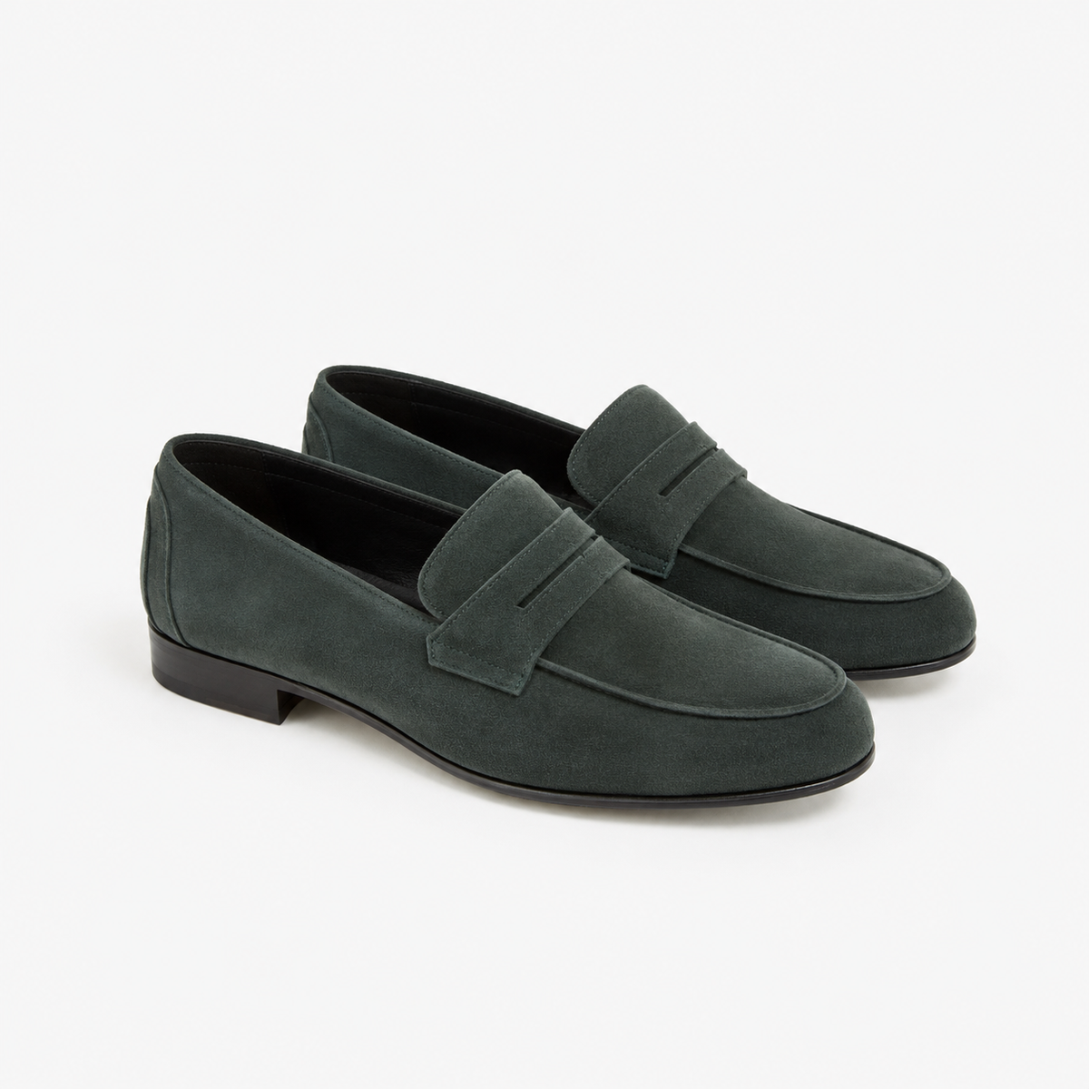 Mocassin Serge en veau velours vert
