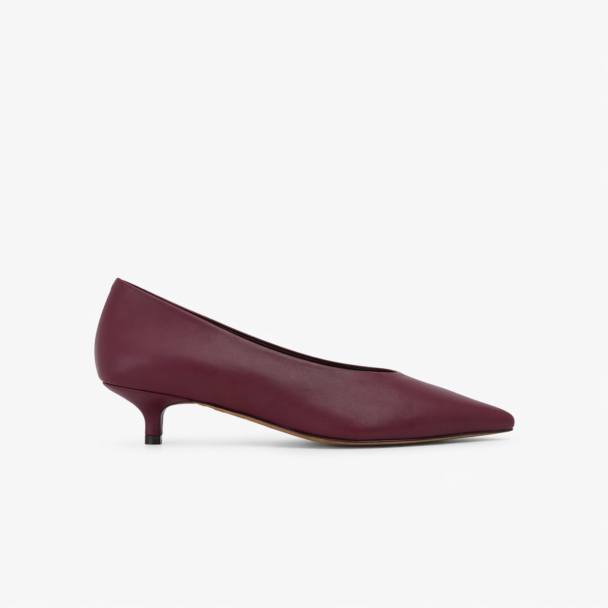 Escarpins Eva en cuir de veau souple Bordeaux