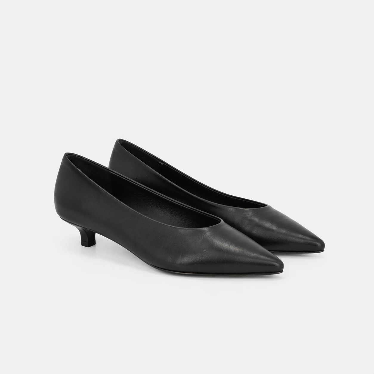 Escarpins Eva en cuir de veau souple Noir