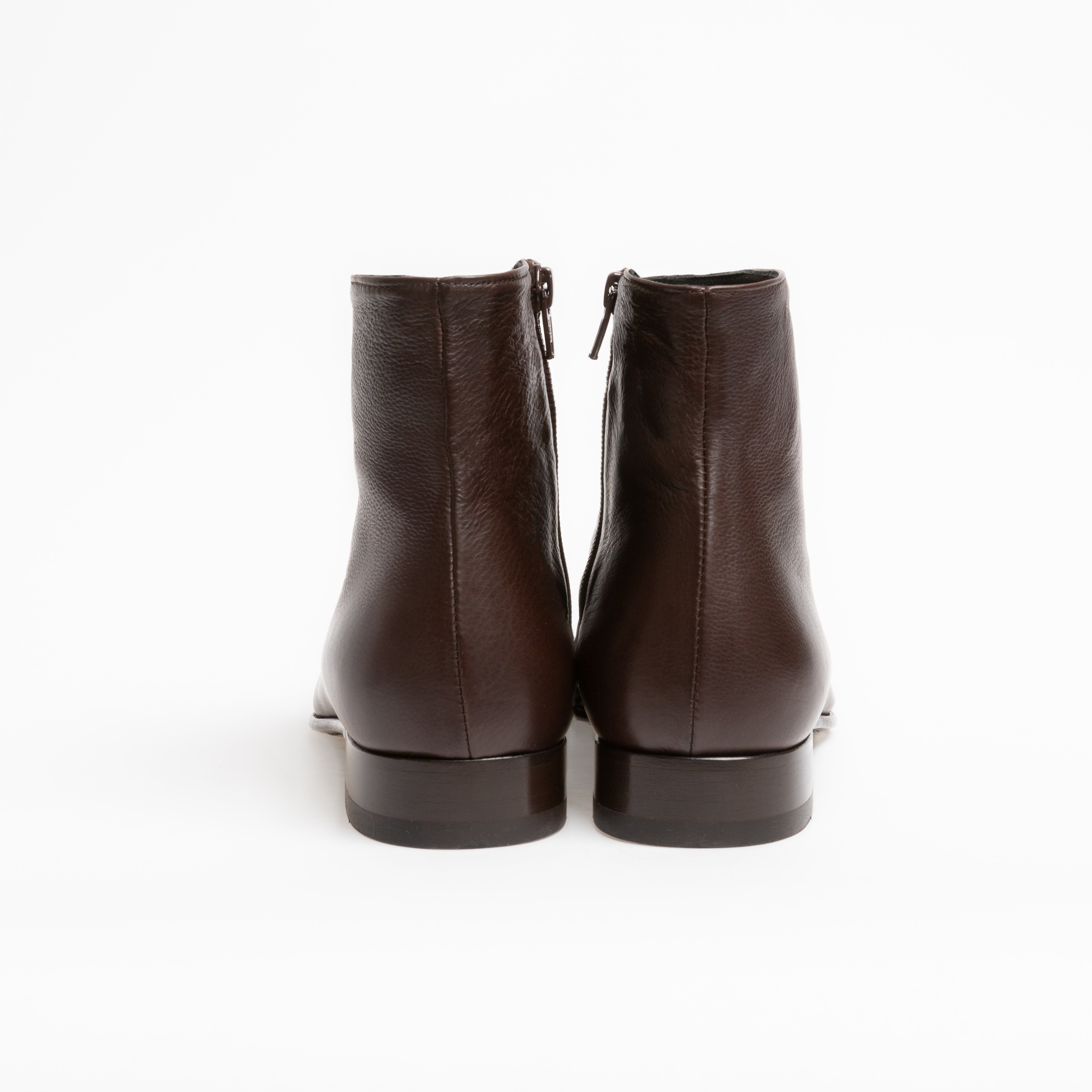 Bottine Andy en cuir de veau souple chocolat