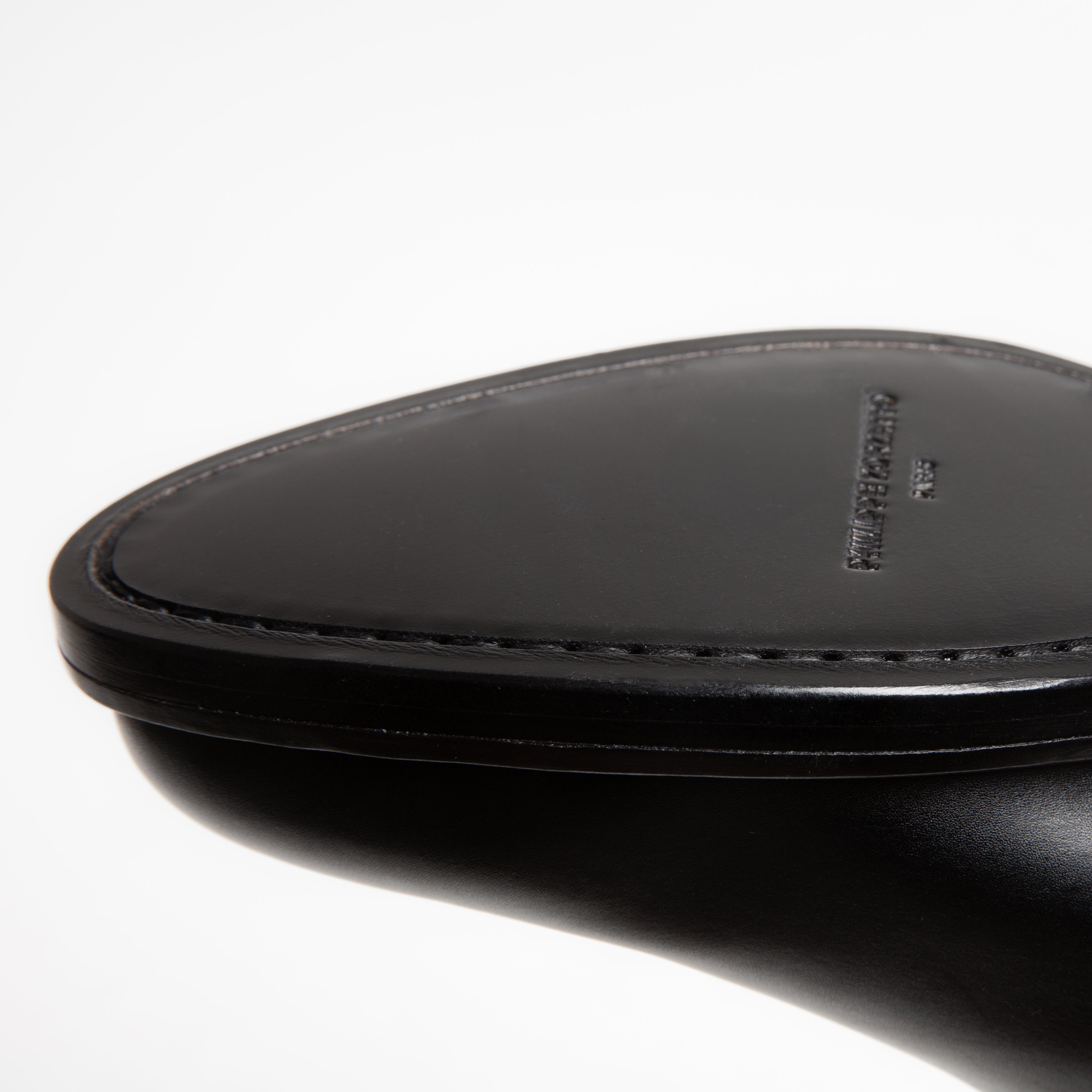 Mocassin Rudolph en cuir de veau lisse noir