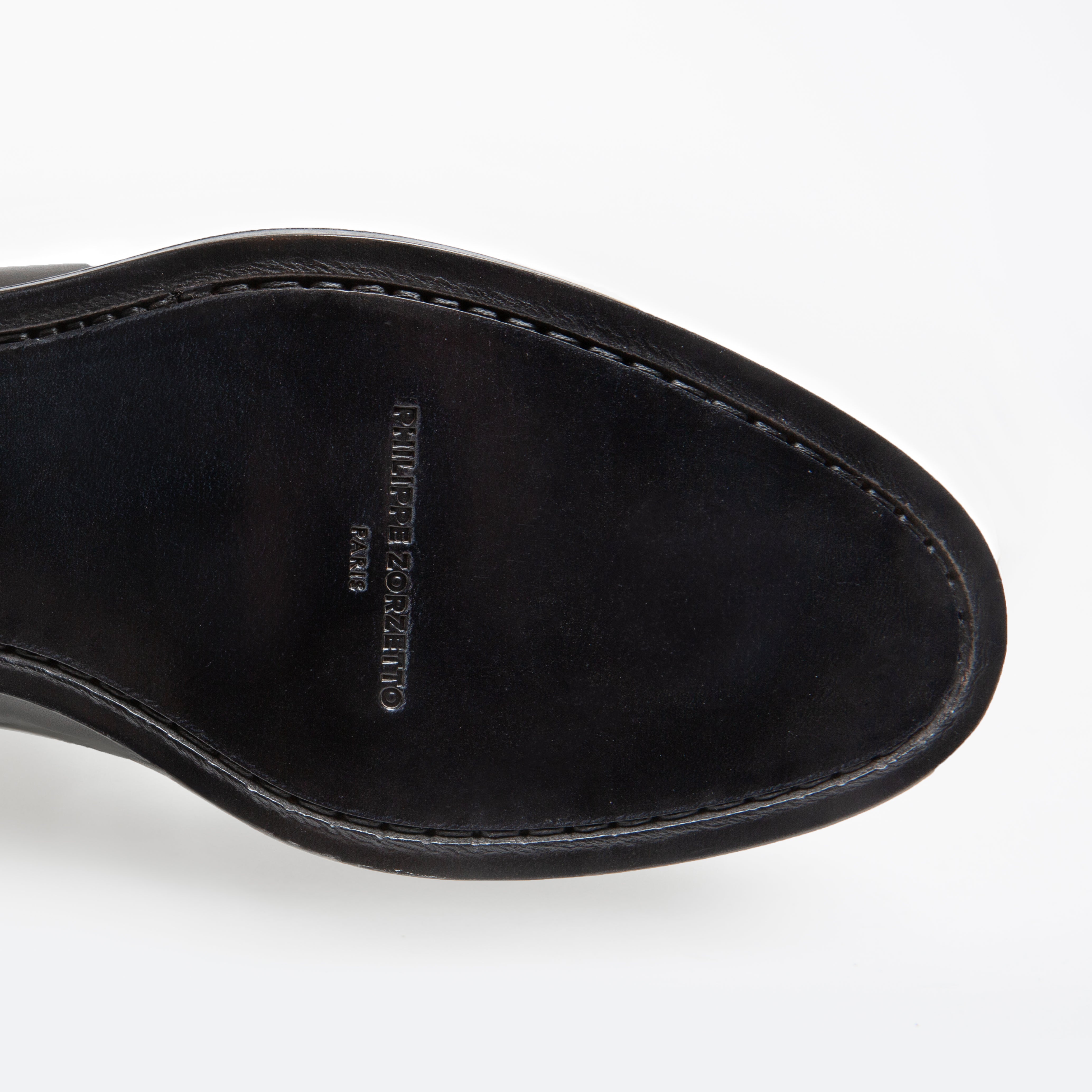 Bottine Lily en cuir de veau lisse noir