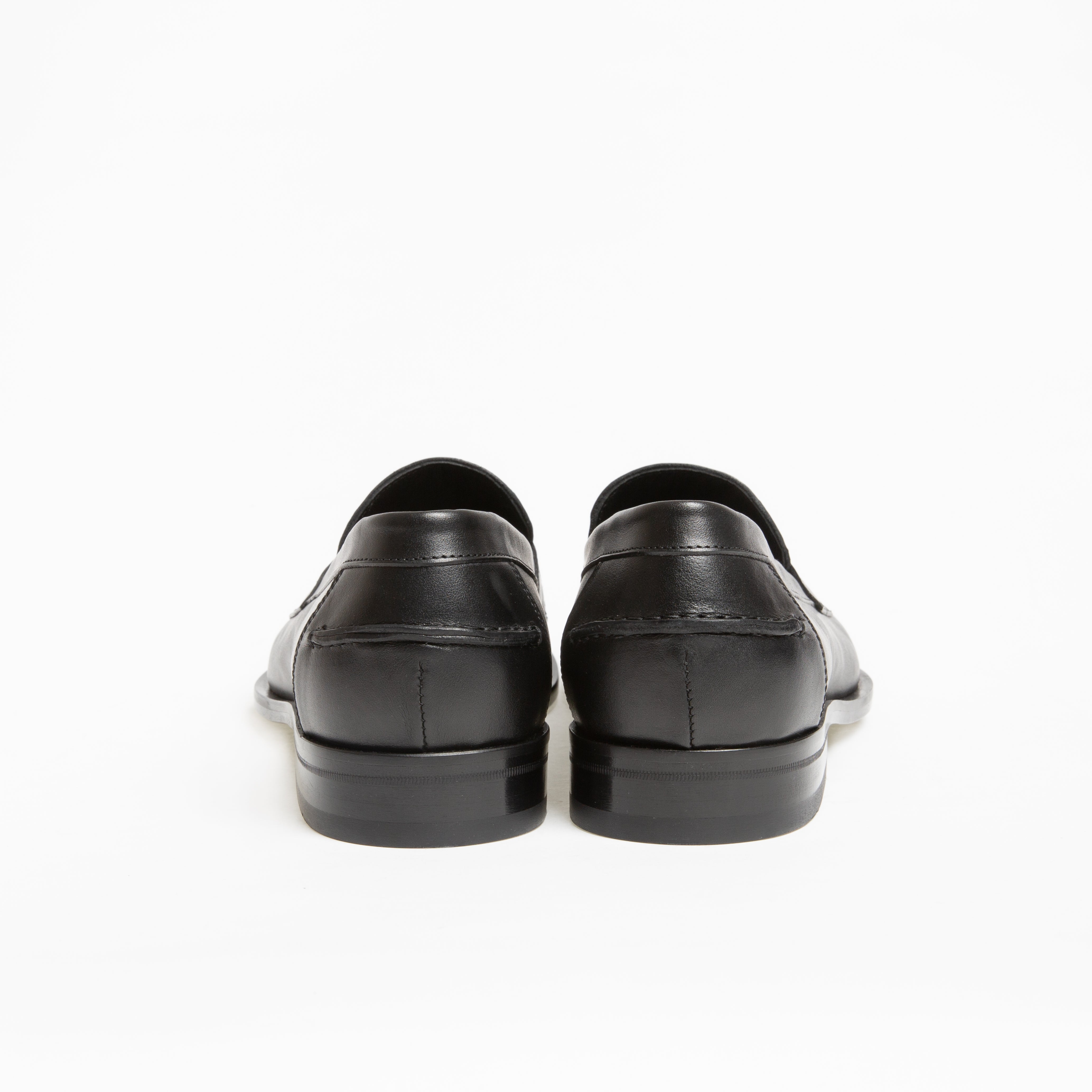 Mocassin Rudolph en cuir de veau lisse noir
