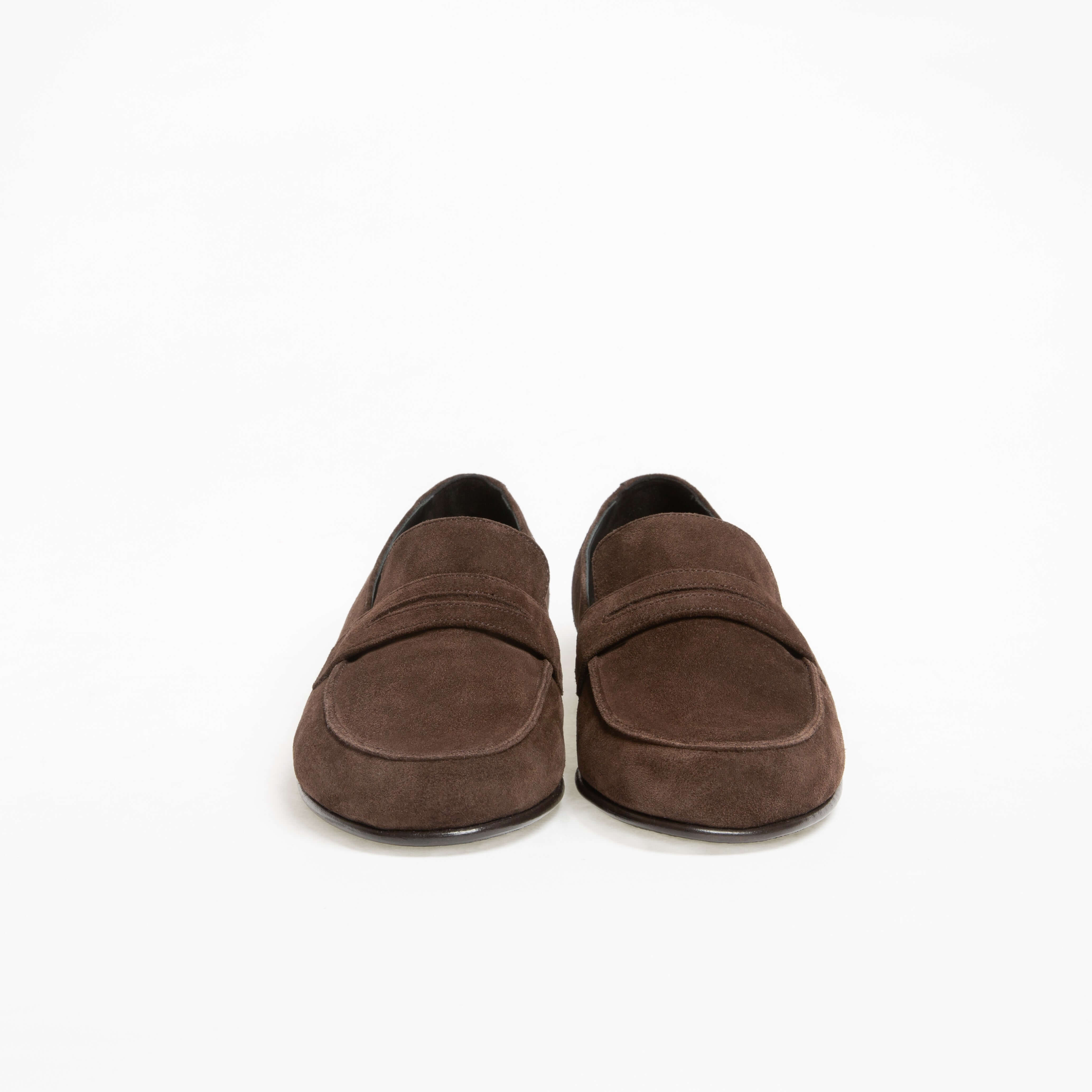 Mocassin Serge en veau velours chocolat