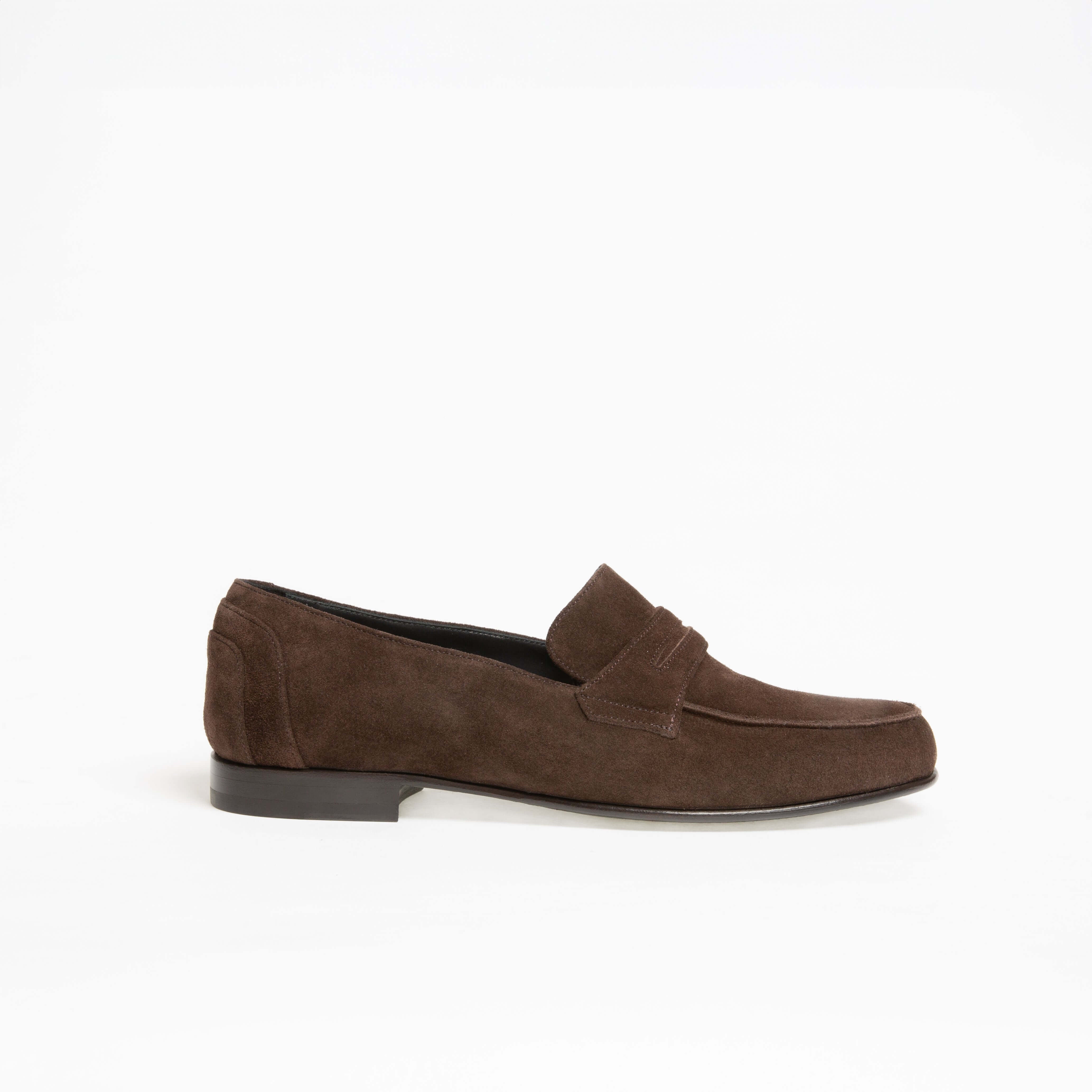 Mocassin Serge en veau velours chocolat