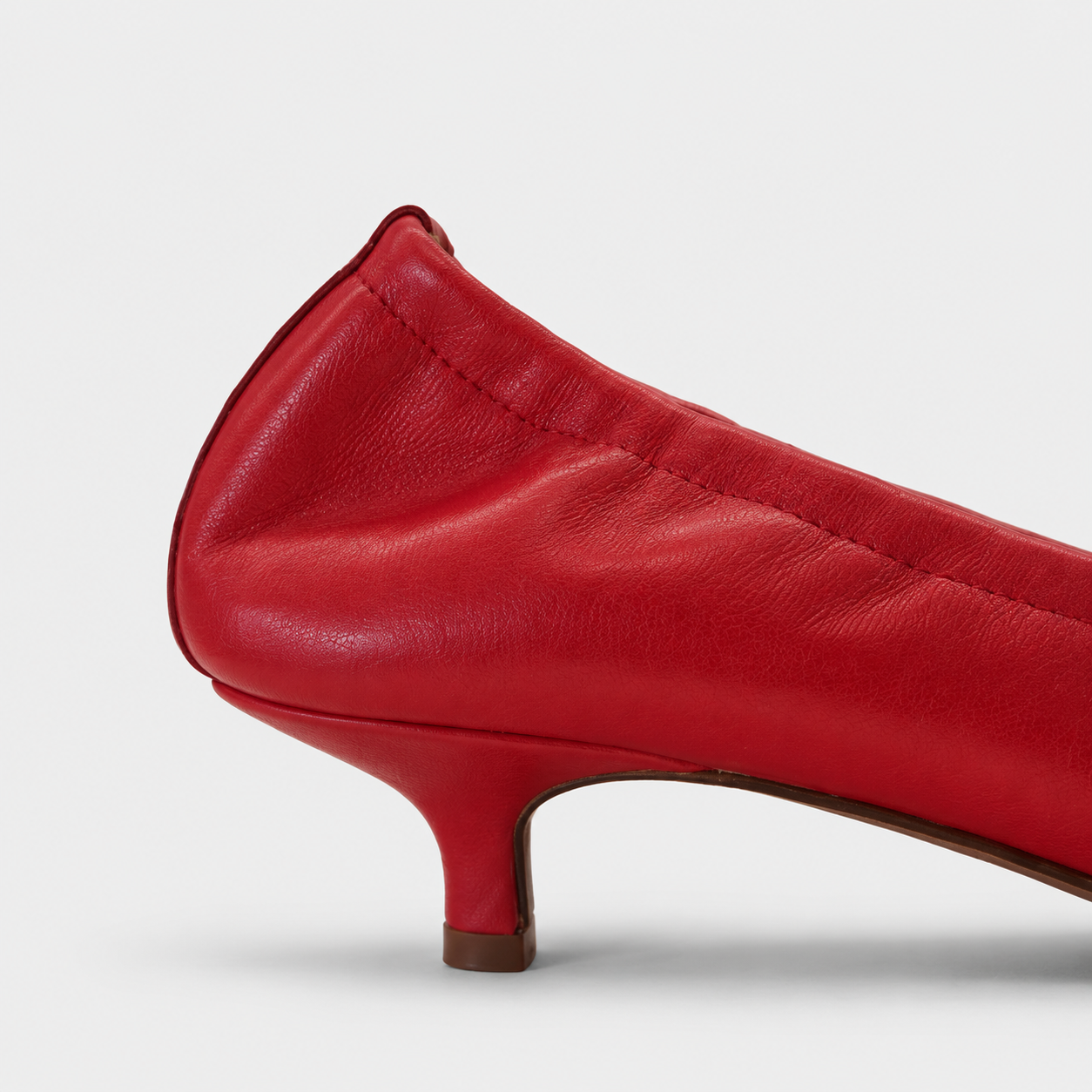 Escarpins Alice en cuir de veau souple Rouge
