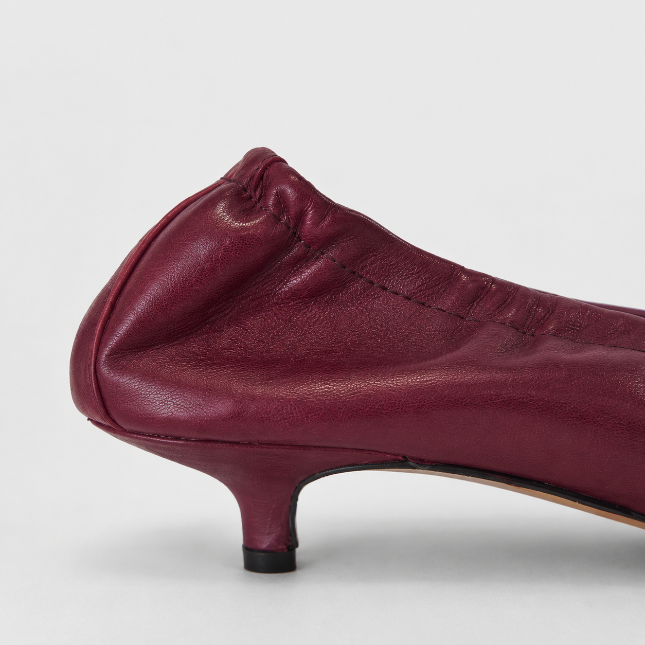 Escarpins Alice en cuir de veau souple Bordeaux