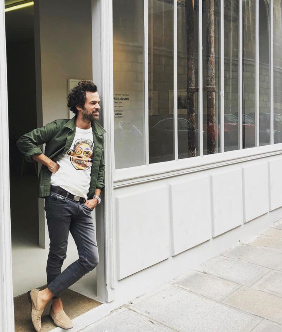 Romain Duris porte le modèle de mocassins Lianni