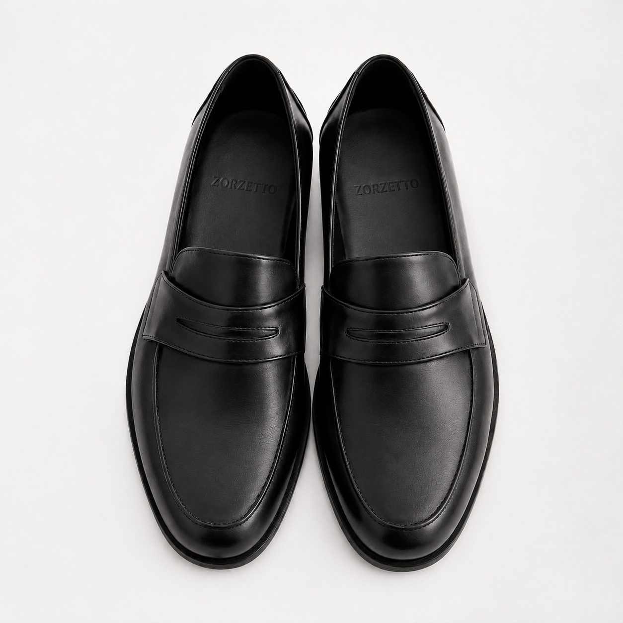 Mocassin Serge en cuir de veau lisse noir