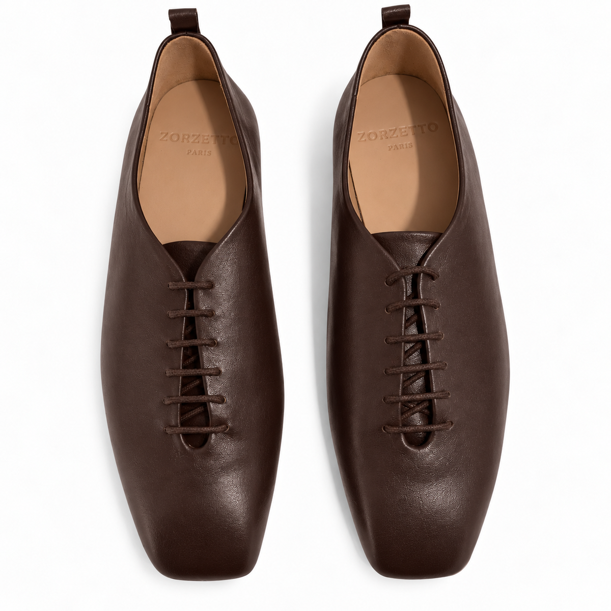 PRECOMMANDE LIVRAISON NOVEMBRE : Richelieu Adèle en cuir de veau souple chocolat