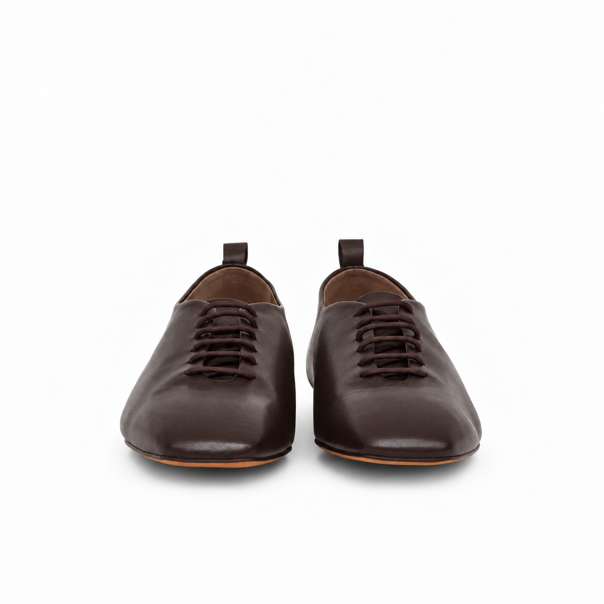 PRECOMMANDE LIVRAISON NOVEMBRE : Richelieu Adèle en cuir de veau souple chocolat