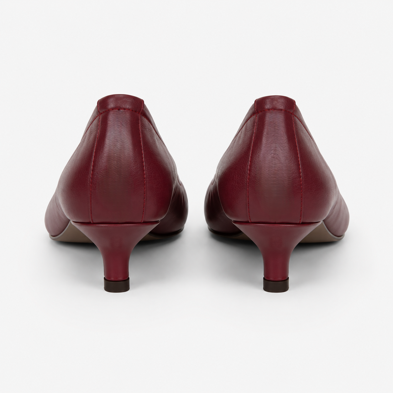 PRÉCOMMANDE - Escarpins Alice en cuir de veau souple Bordeaux. Livraison juin