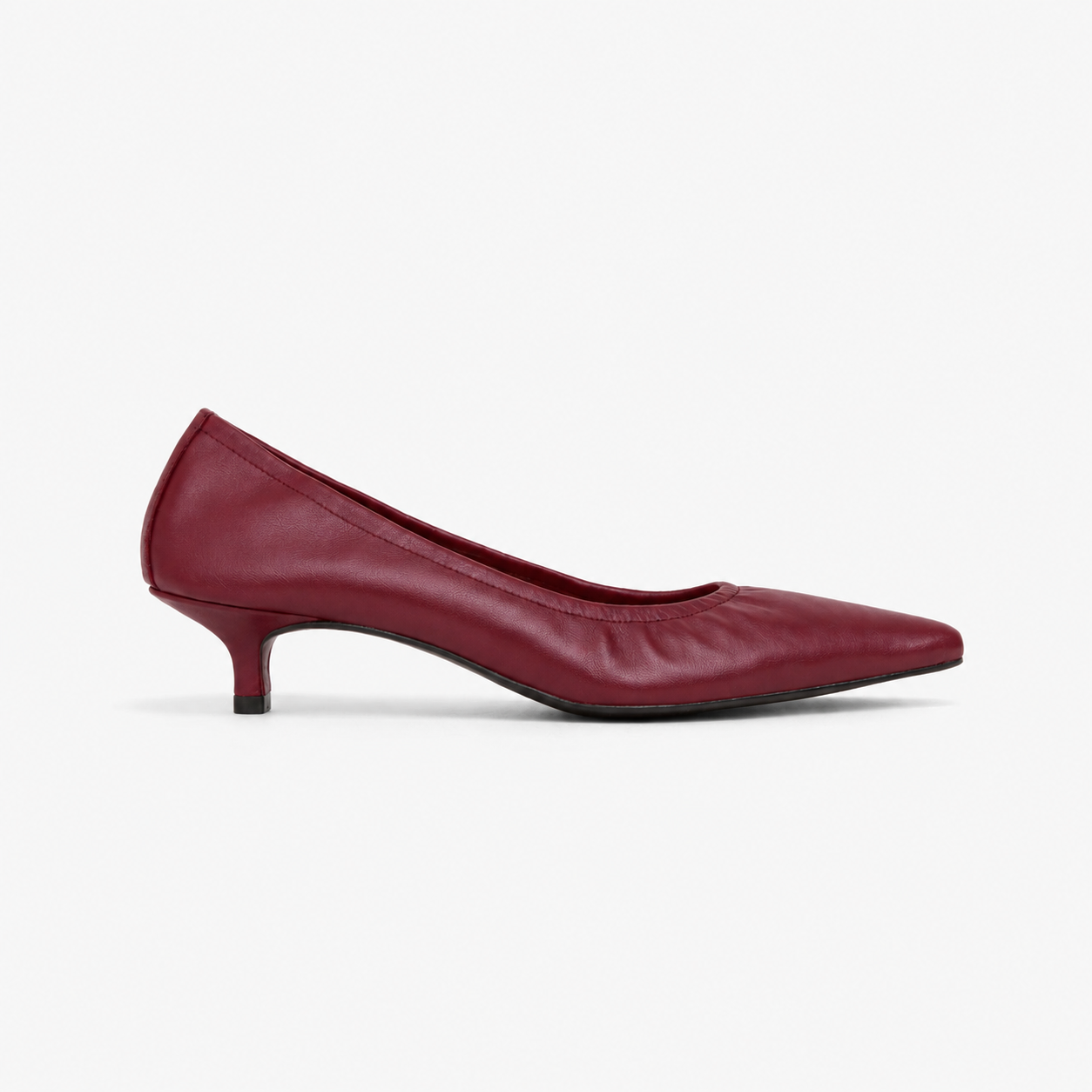 PRÉCOMMANDE - Escarpins Alice en cuir de veau souple Bordeaux. Livraison juin