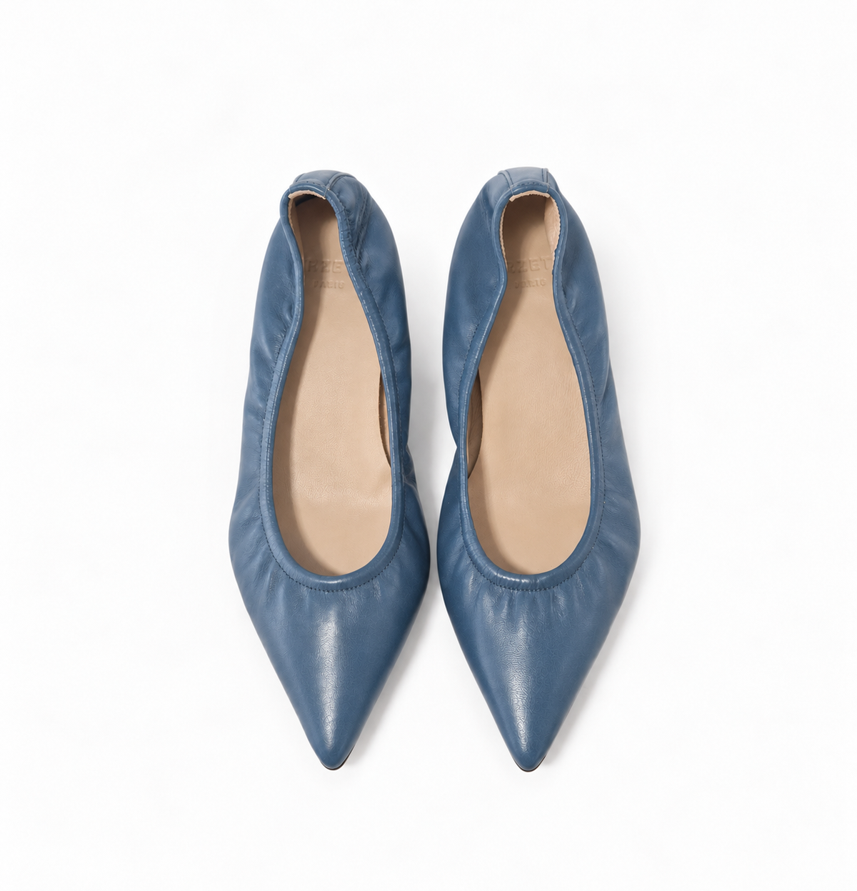 PRECOMMANDE LIVRAISON NOVEMBRE : Escarpins Alice en cuir de veau souple jeans