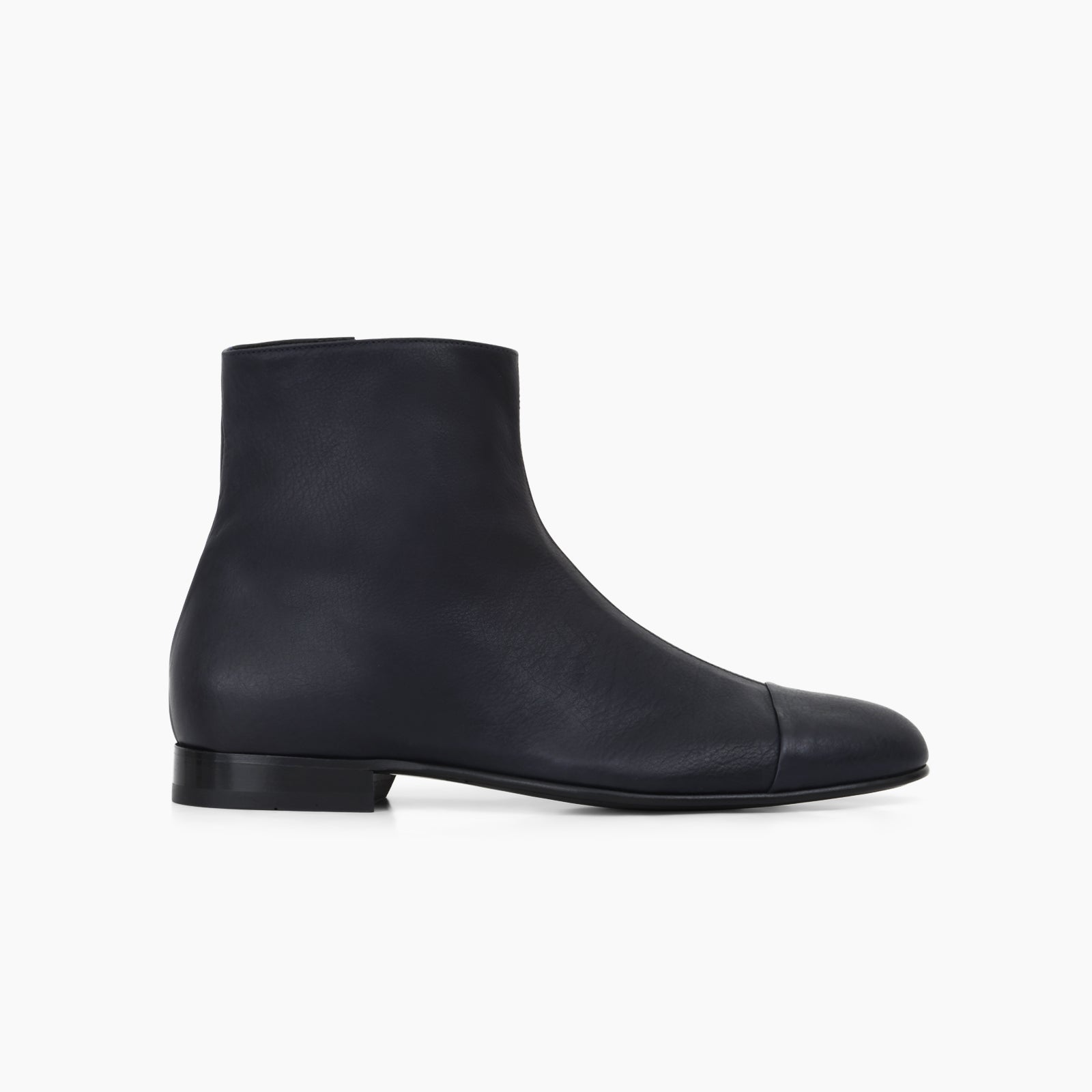 Bottine Andy en cuir de veau souple bleu