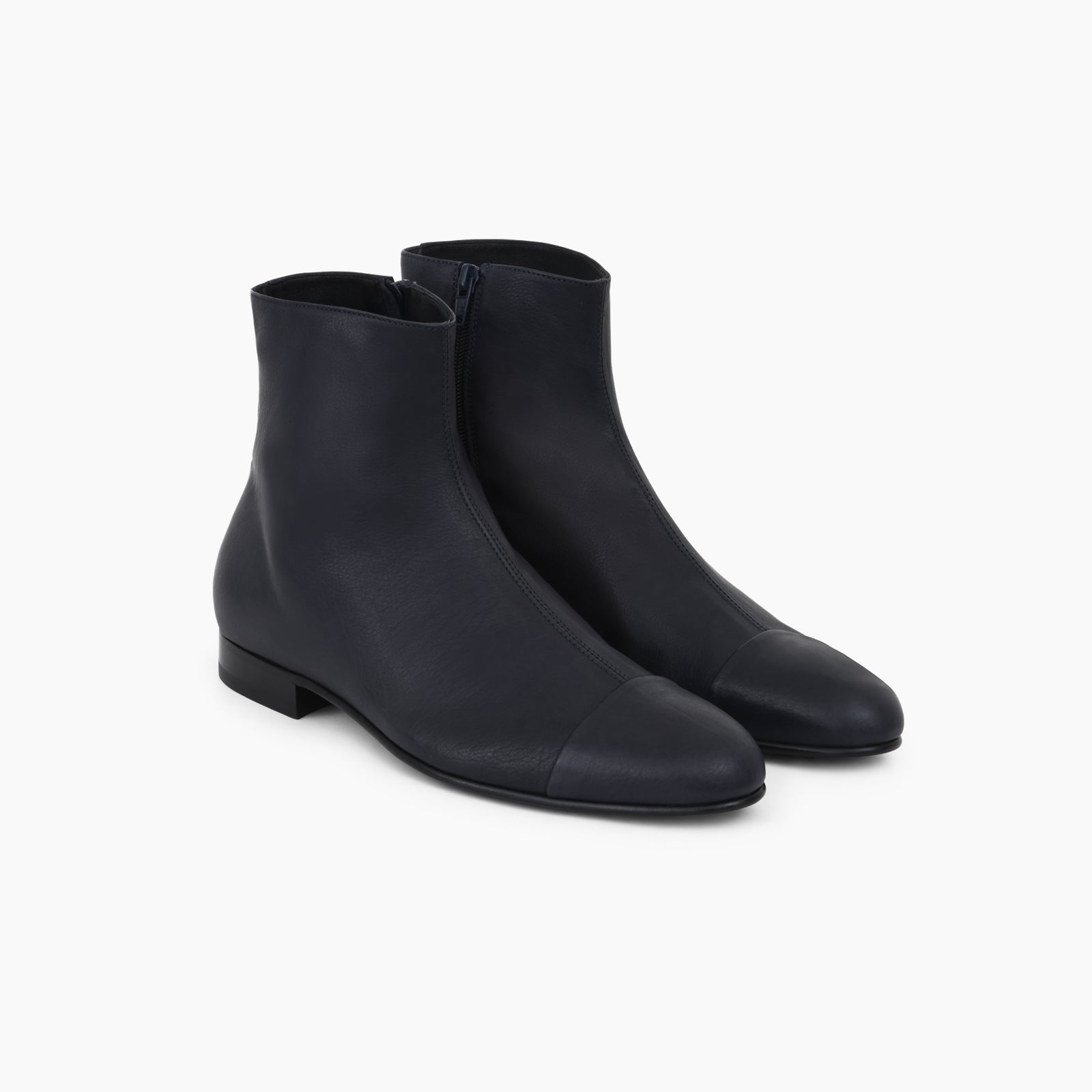Bottine Andy en cuir de veau souple bleu