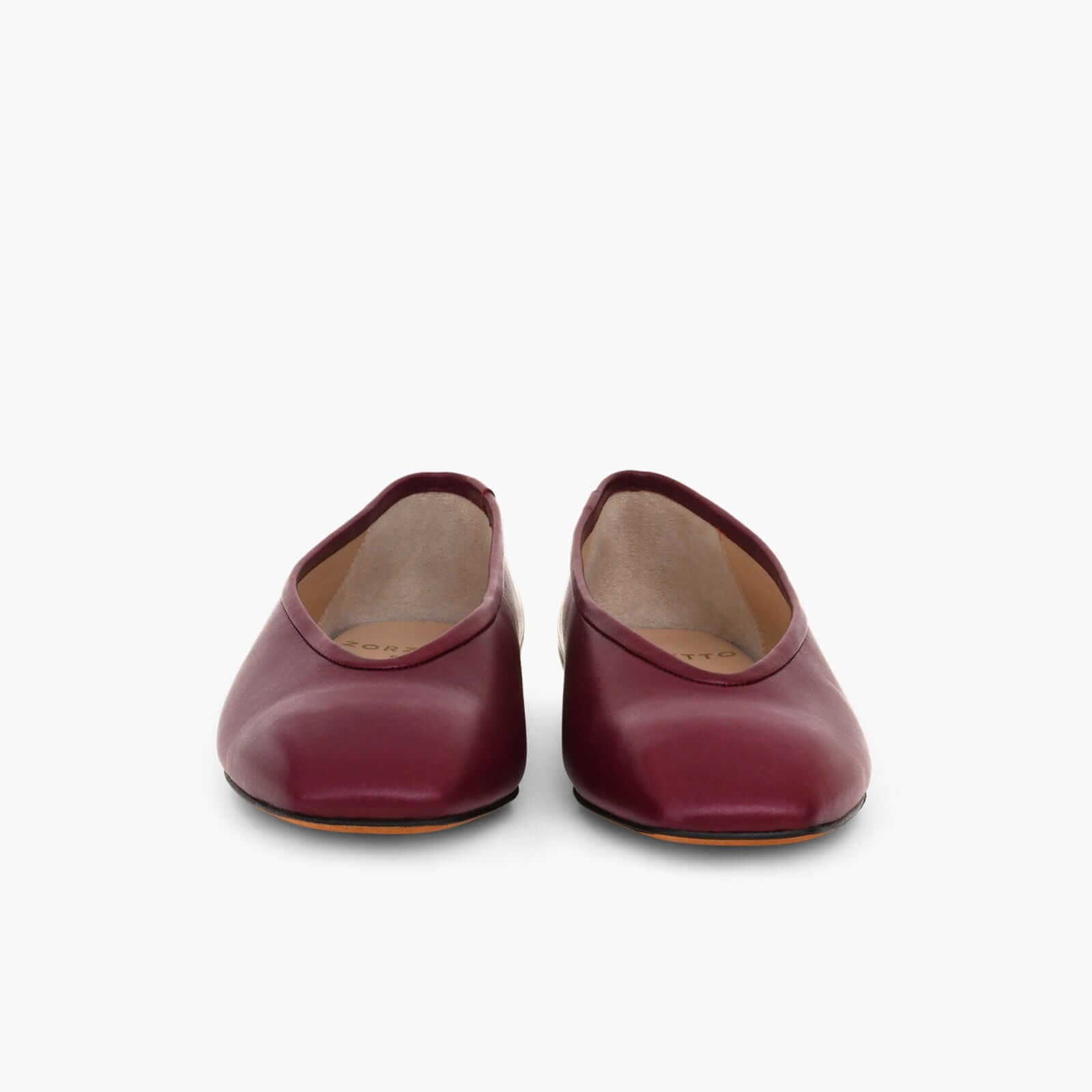 PRÉCOMMANDE - BALLERINE ALMA EN CUIR DE VEAU SOUPLE BORDEAUX
