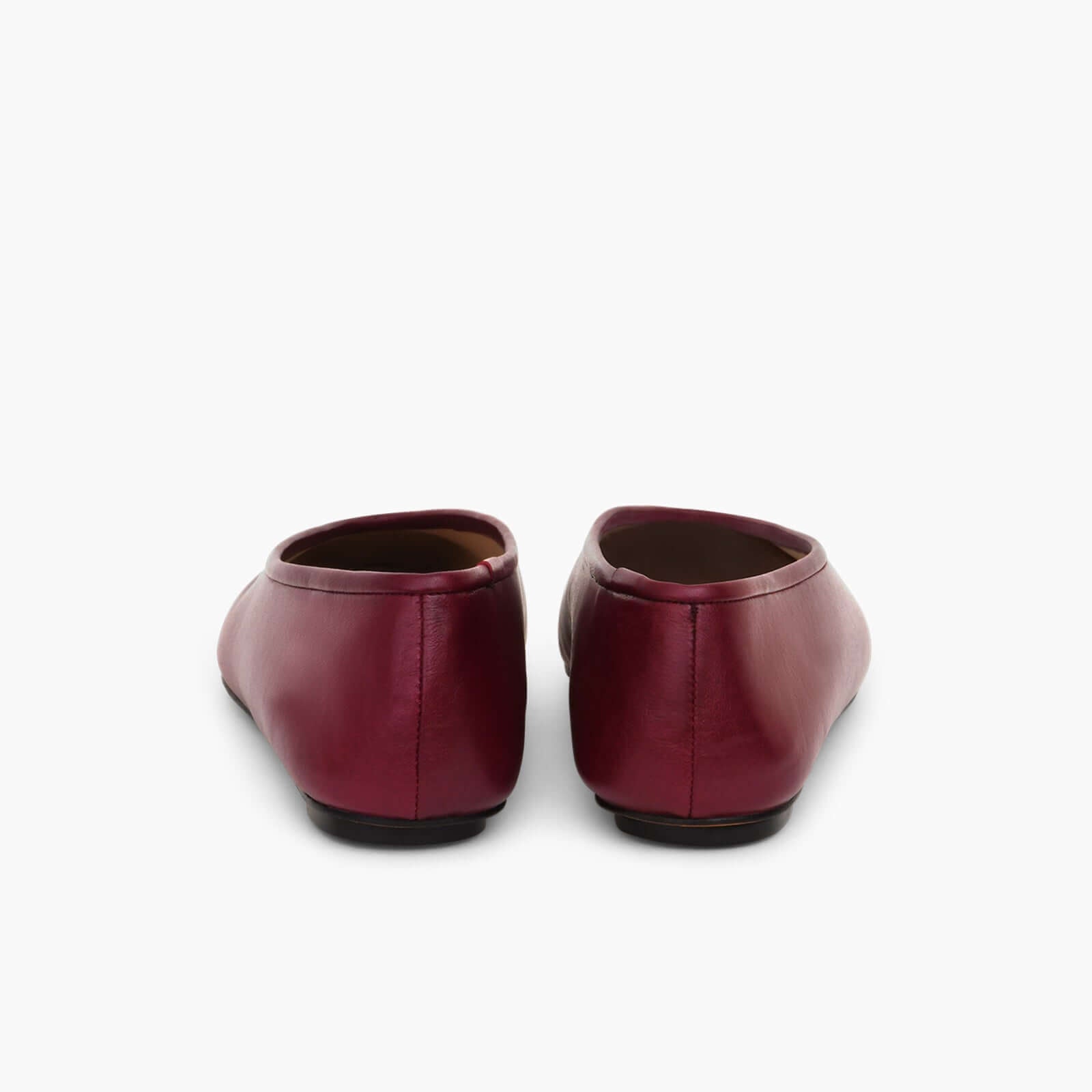 PRÉCOMMANDE - BALLERINE ALMA EN CUIR DE VEAU SOUPLE BORDEAUX