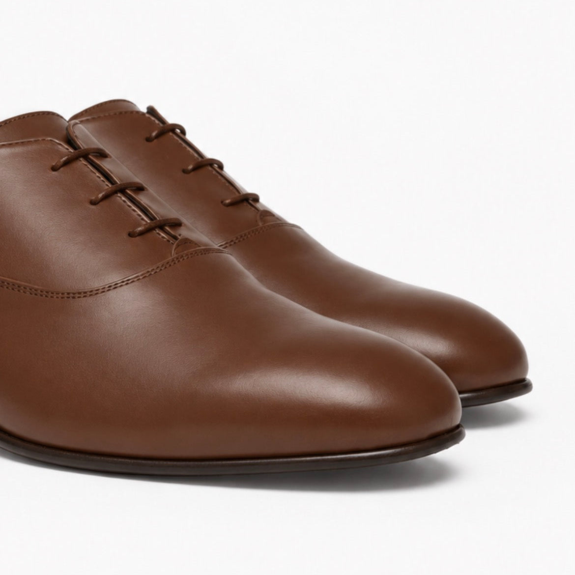 Richelieu Charles en cuir de veau lisse chocolat
