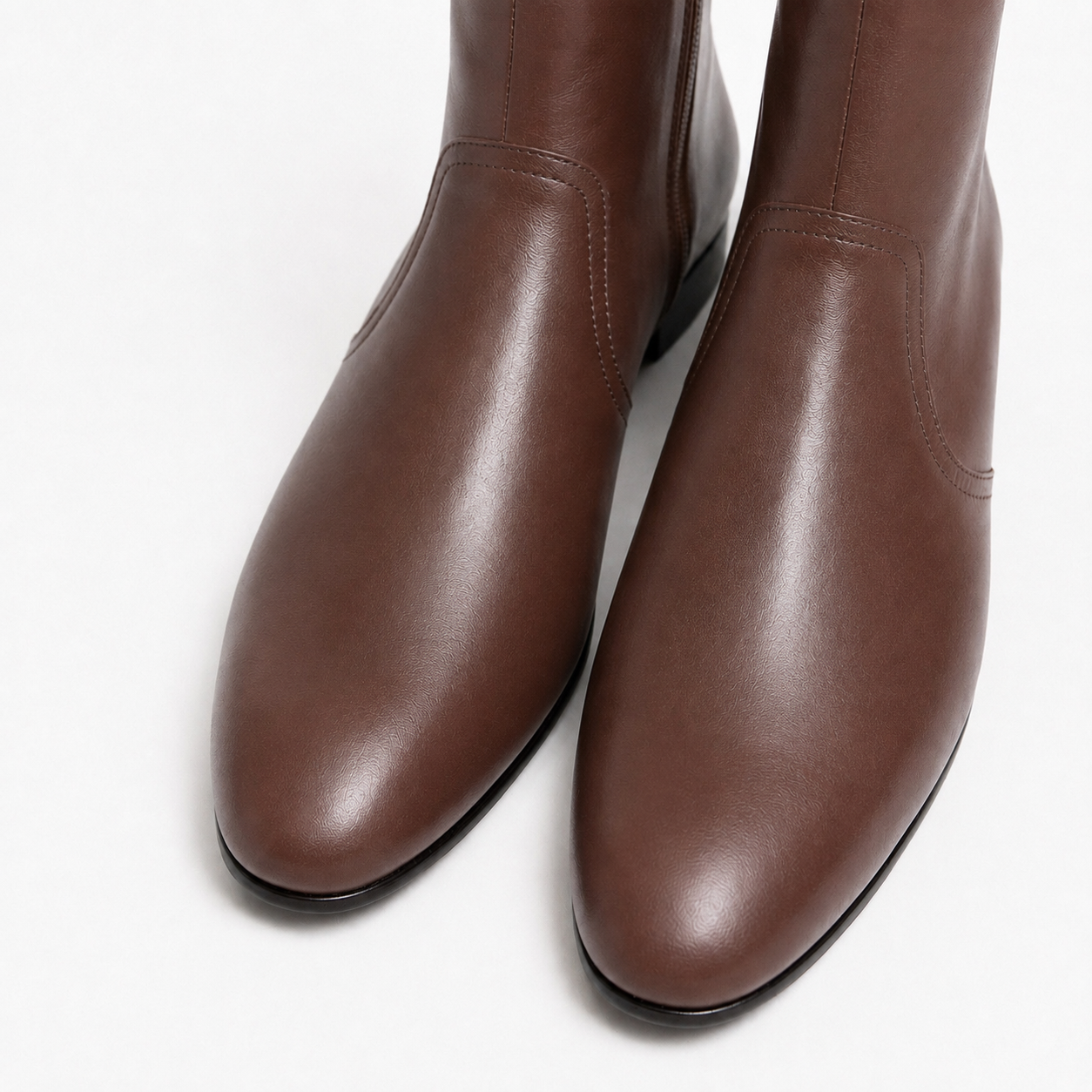 Bottine Jonathan en cuir de veau lisse chocolat