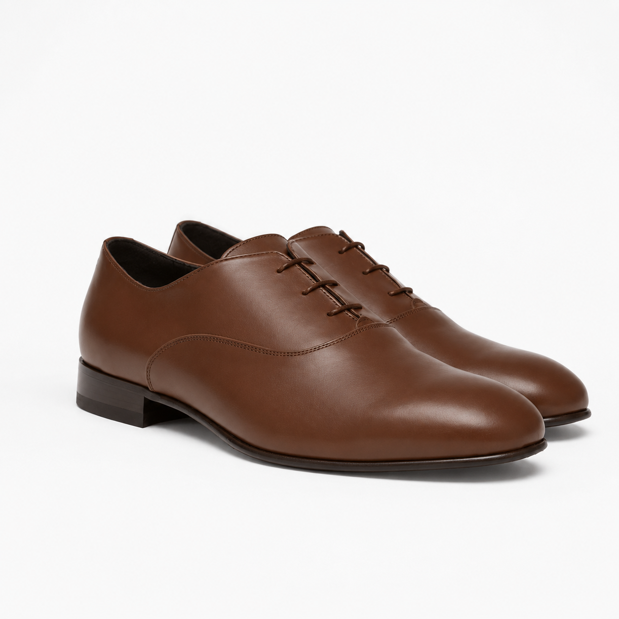 Richelieu Charles en cuir de veau lisse chocolat