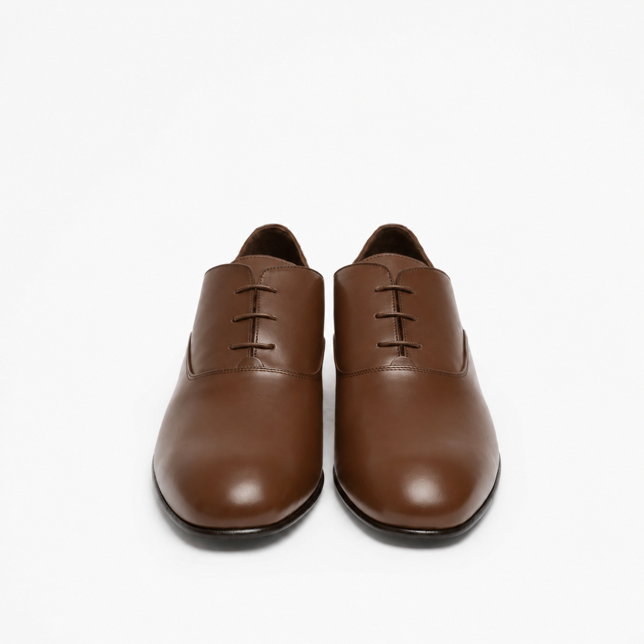Richelieu Charles en cuir de veau lisse chocolat