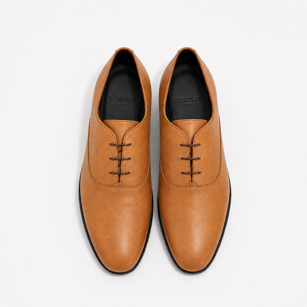 Richelieu Charles en cuir de veau lisse camel