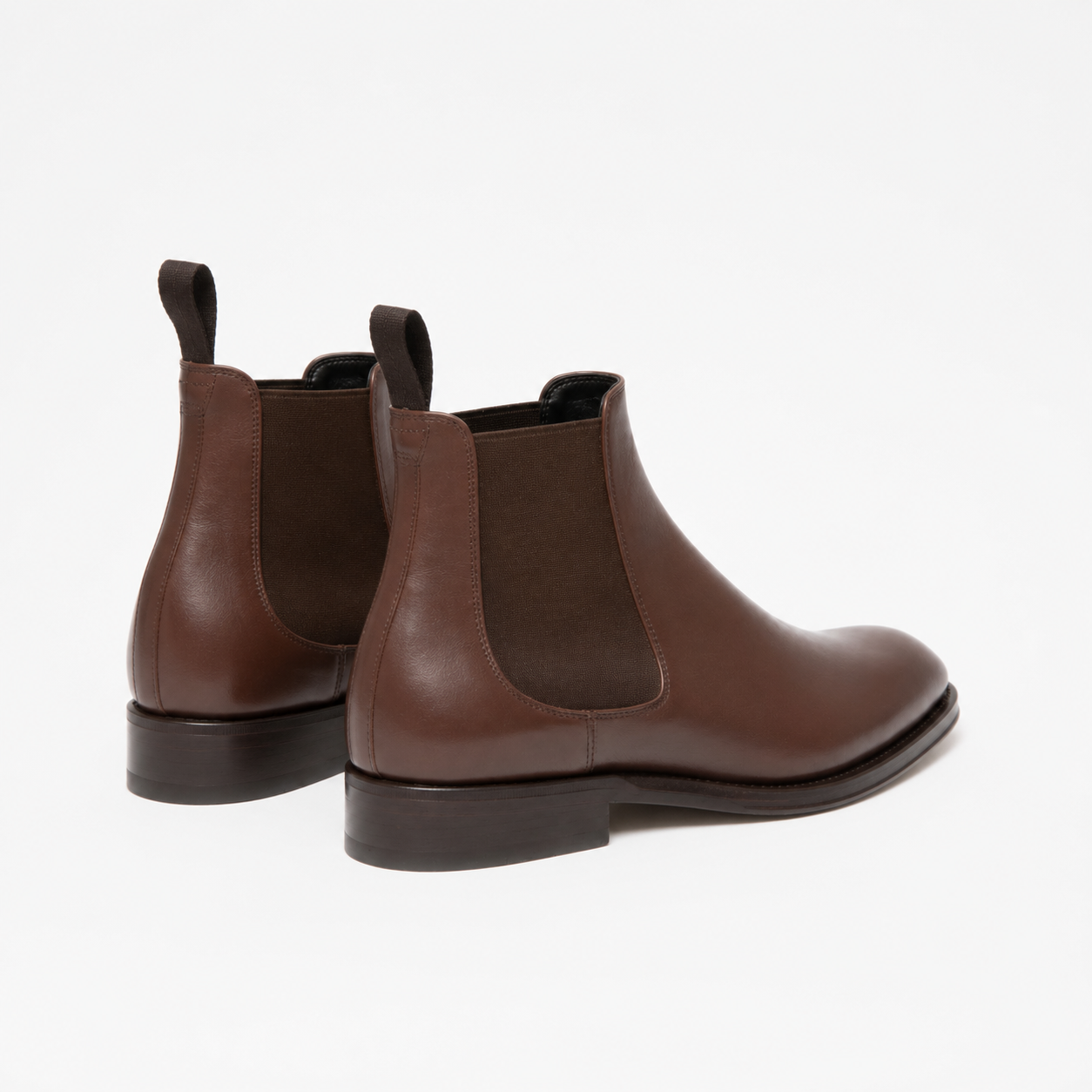 Bottine Jason en cuir de veau lisse chocolat